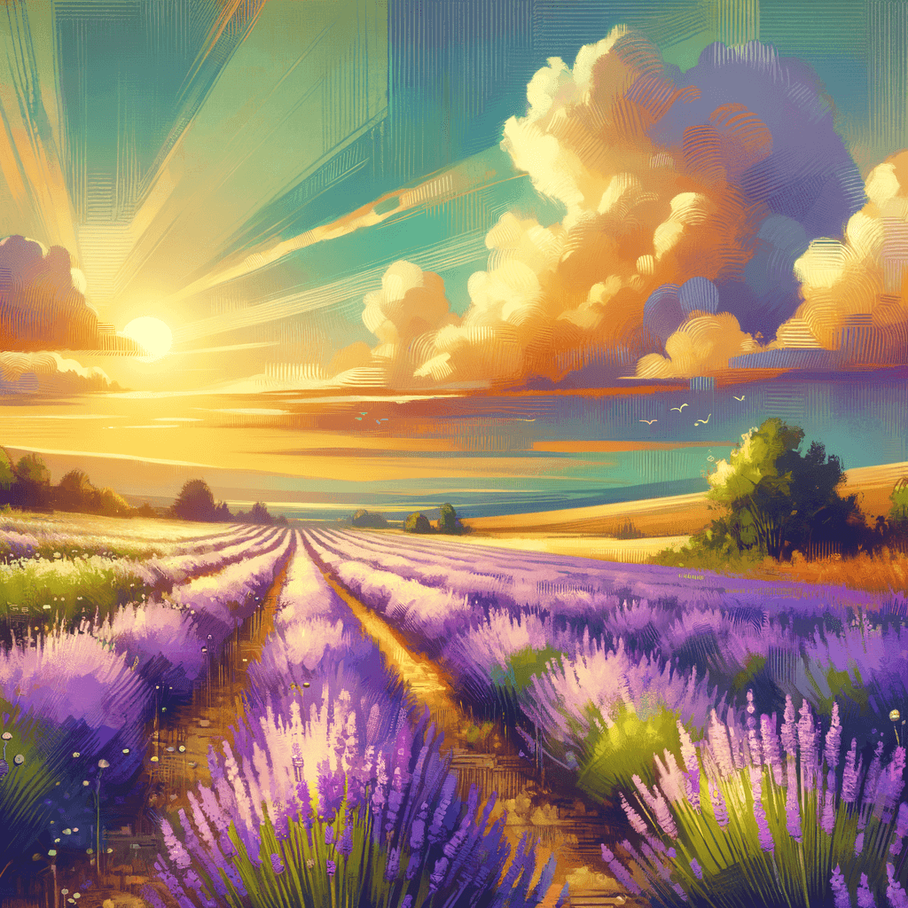 Sunlit Field Of Lavender Paint By Numbers Kits