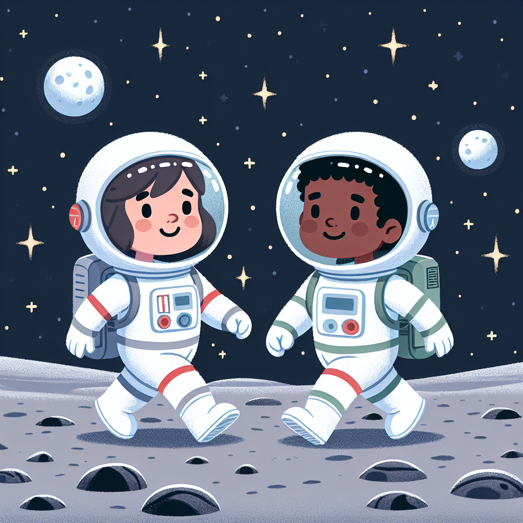 Moonlit Space Walk Painting Number Kit