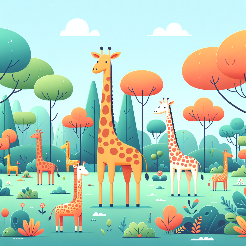Gentle Giraffe's Glade Paint By Numbers Art