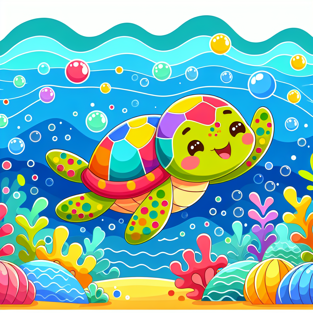 Adventurous Turtle Paint By Color