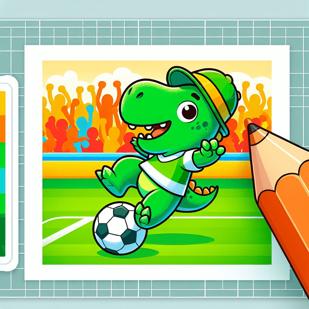 Sporty Dinosaur Numbered Painting Kits
