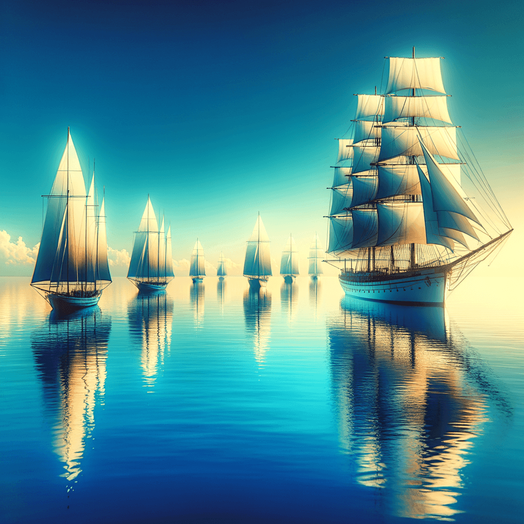Sailing On Calm Waters Number Painting