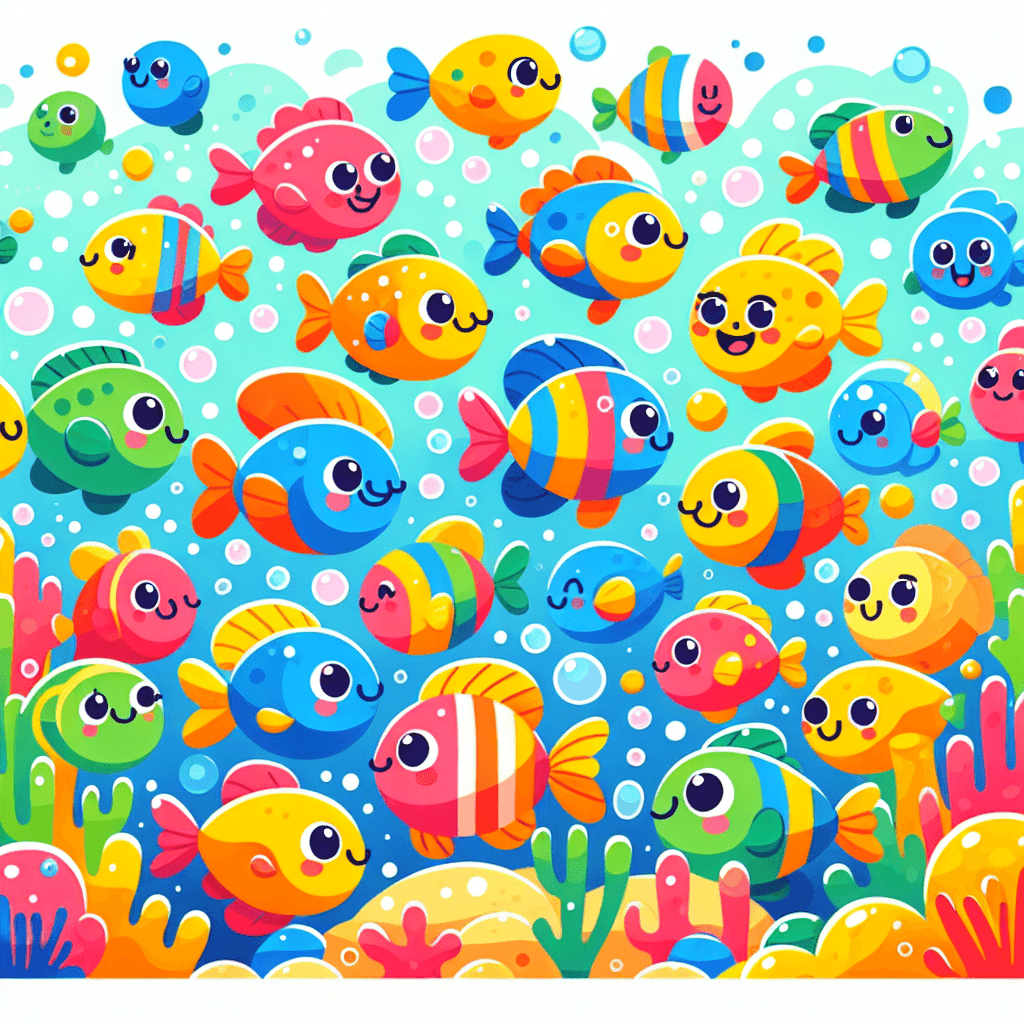 Rainbow Fishy Friends Paint By Numbers Art