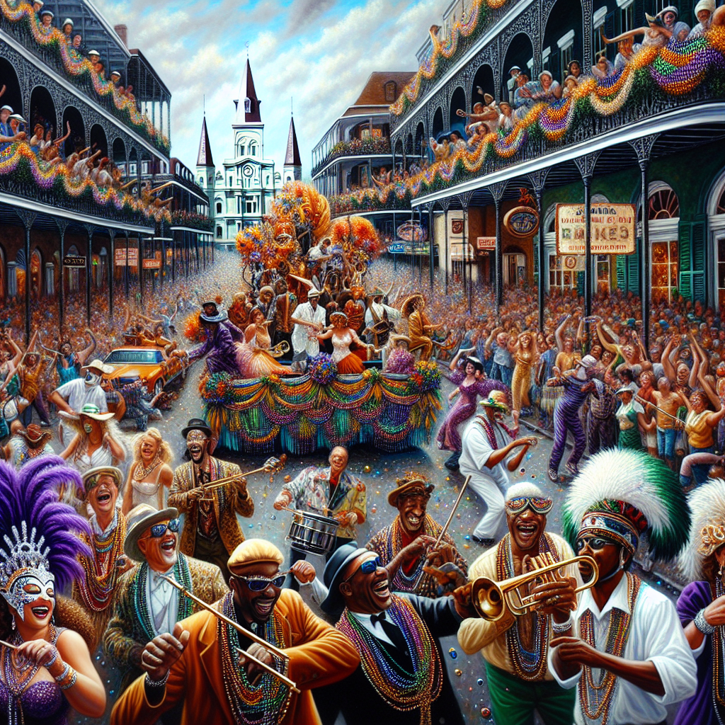 Mardi Gras In New Orleans - USA Paint By Numbers Kits