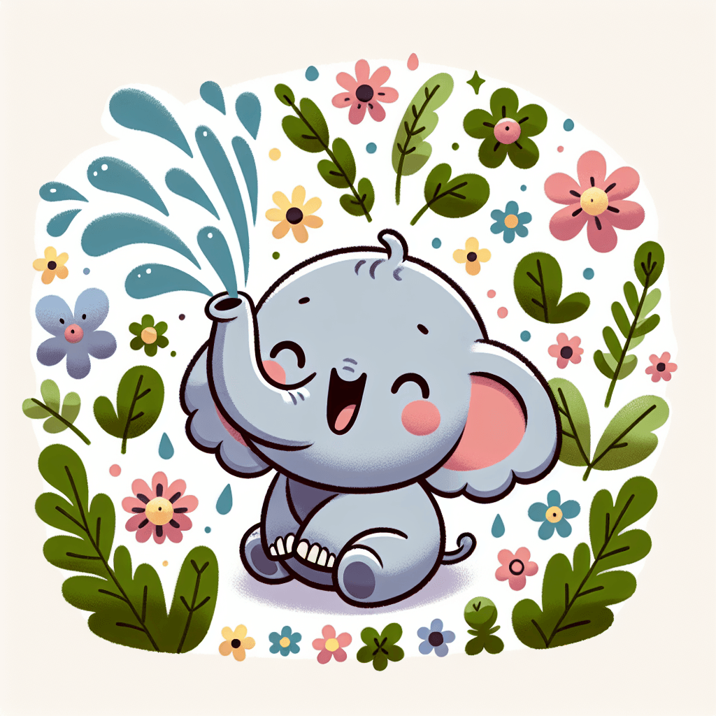 Curious Baby Elephant Numbered Painting Kits