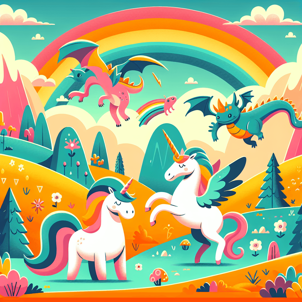 Rainbow Magical Creatures DIY Paint By Numbers