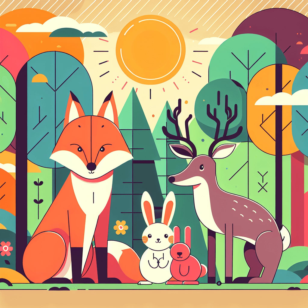 Cheerful Forest Critters DIY Paint By Numbers