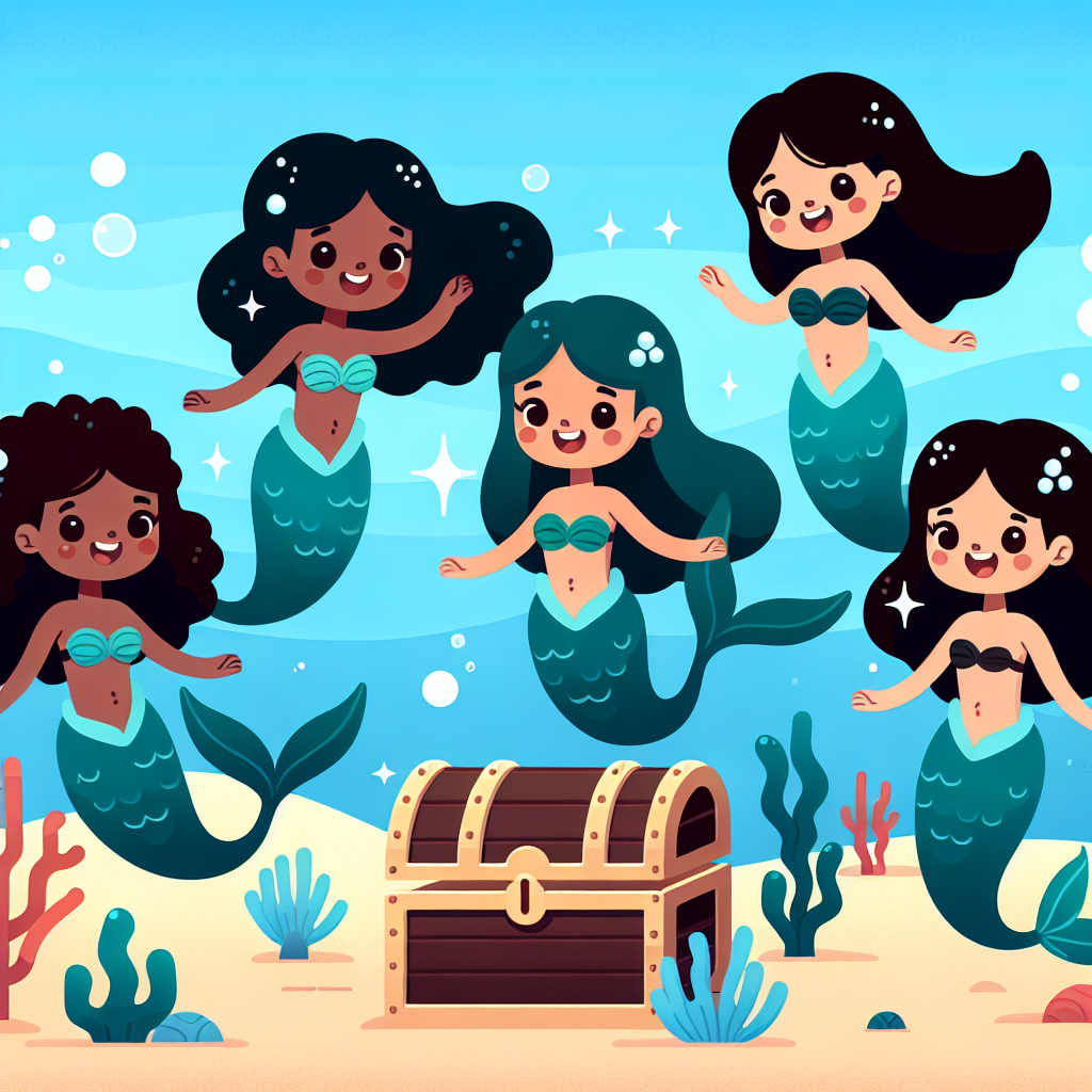 Underwater Mermaid Treasure Number Painting