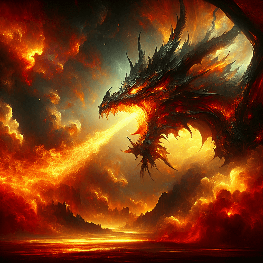 Dragon's Fiery Majesty Paint By Numbers