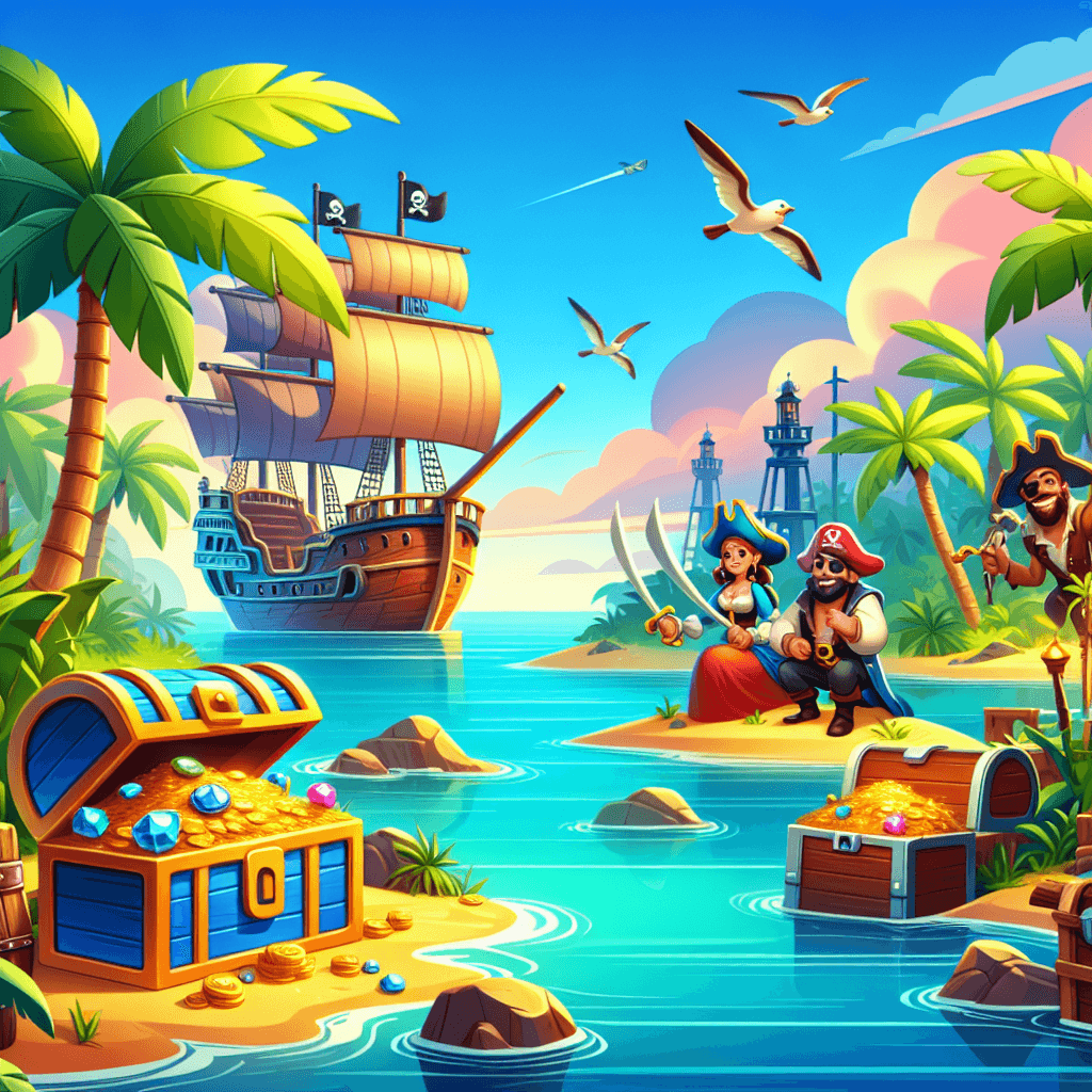 Pirate Lagoon Hideout DIY Paint By Numbers