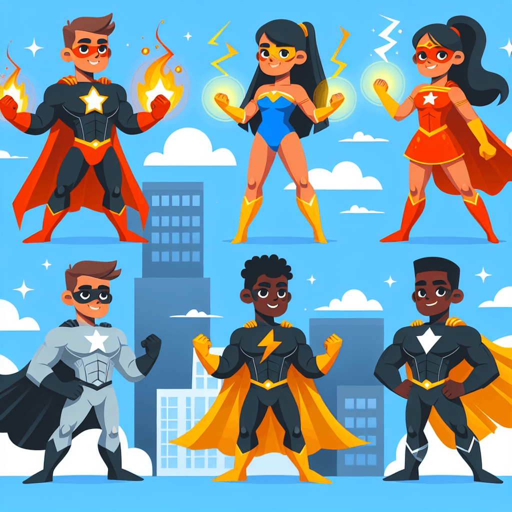 Superhero Action Squad Numbered Painting Kits