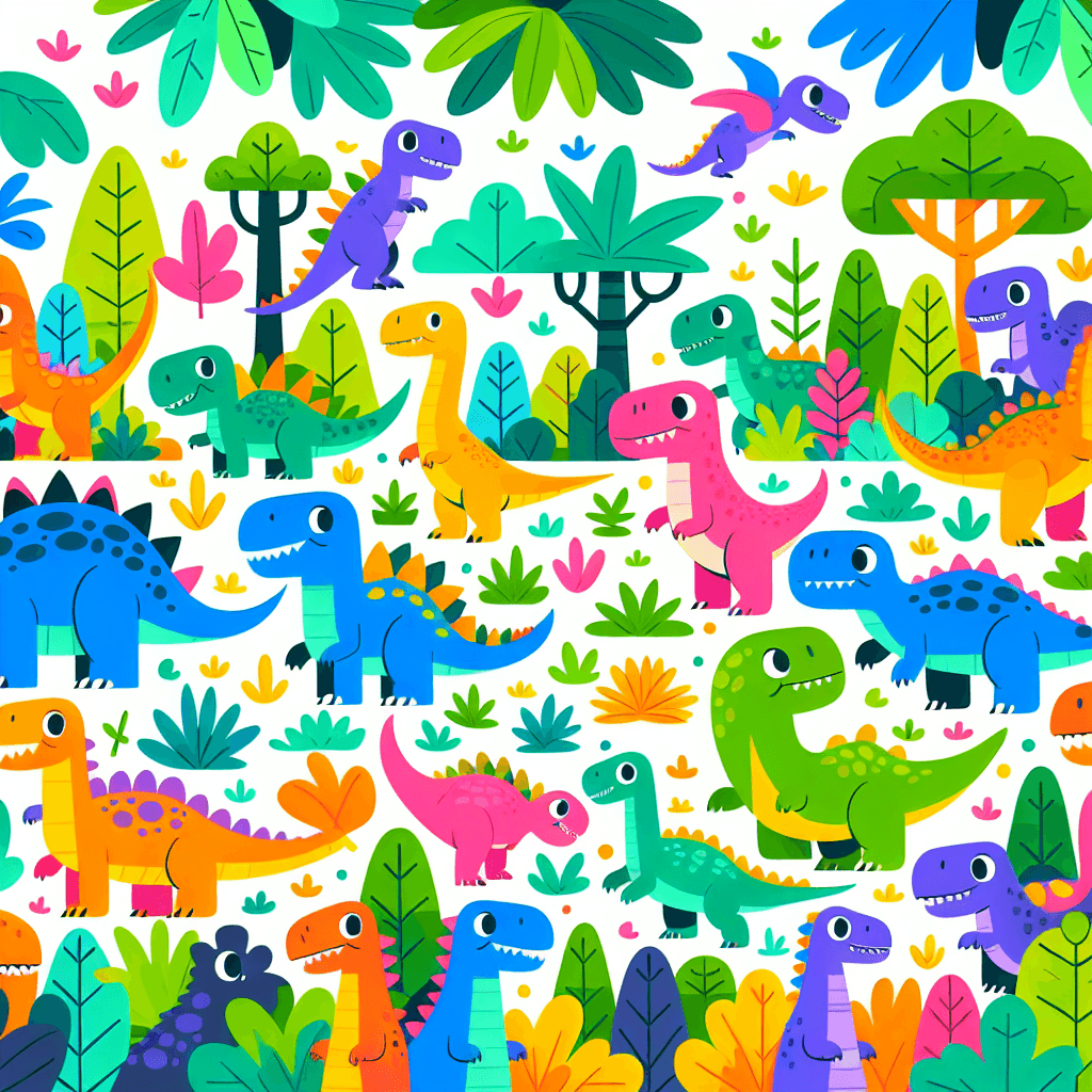 Fantastic Dinosaur Expedition Number Painting