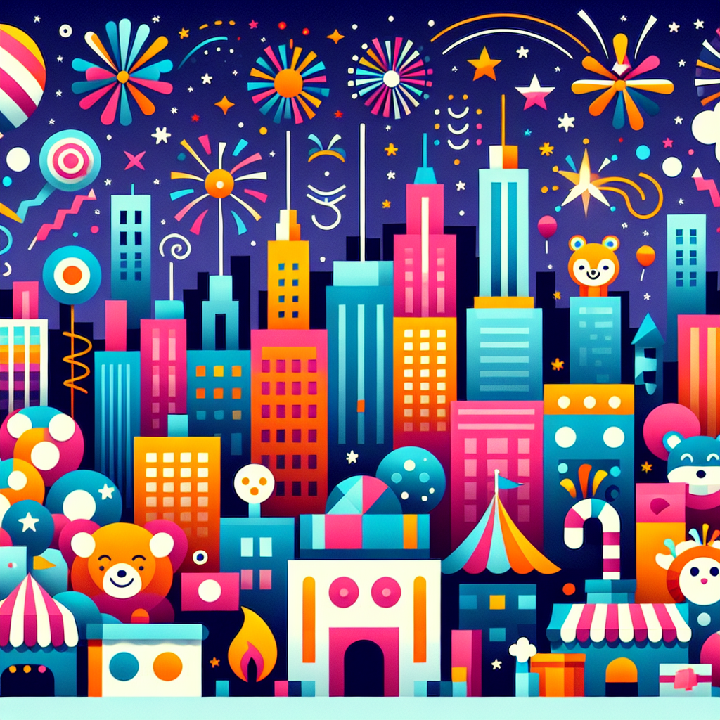 Cityscape Celebration Paint By Numbers Art