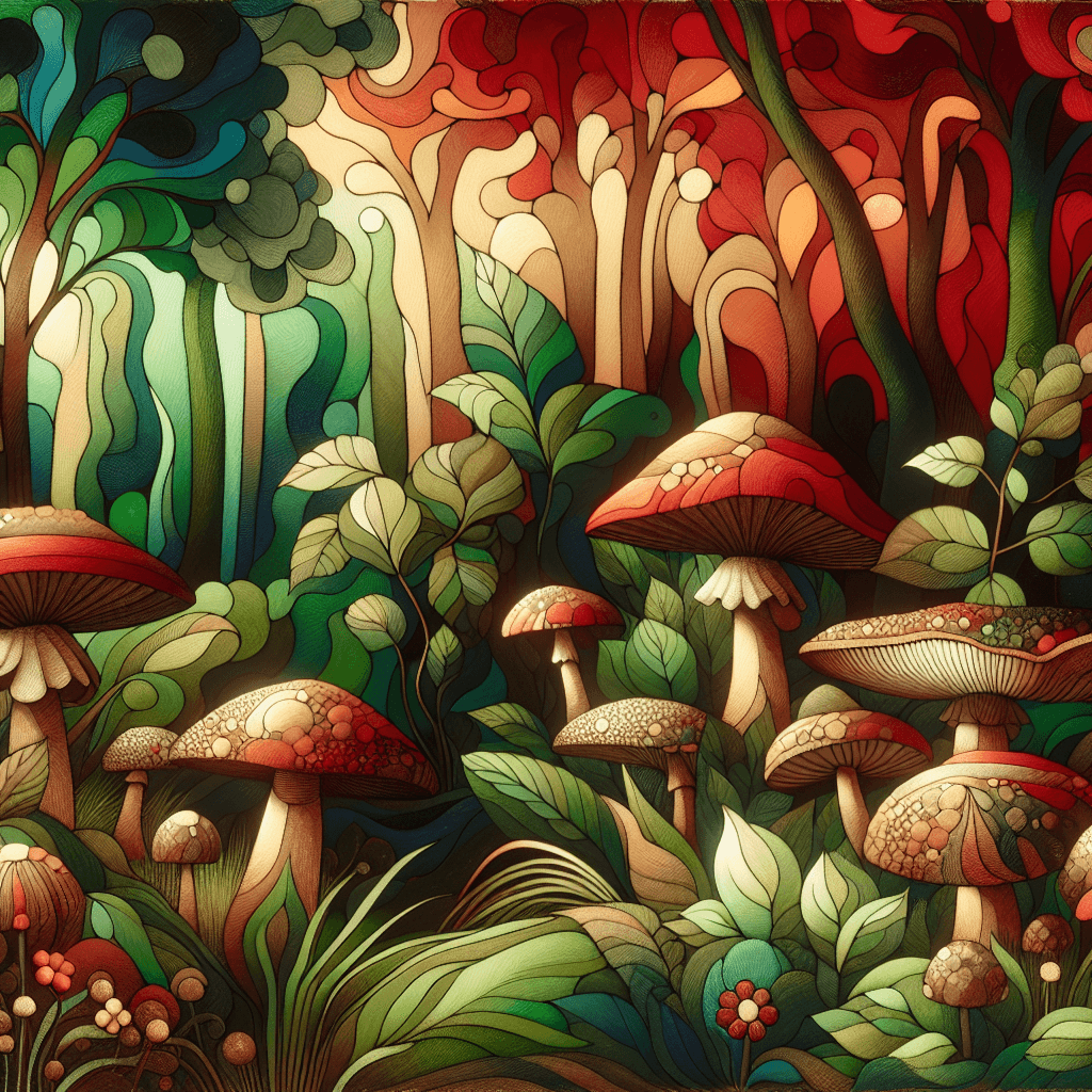 Mushroom's Enchanted Forest Painting By Numbers Kit