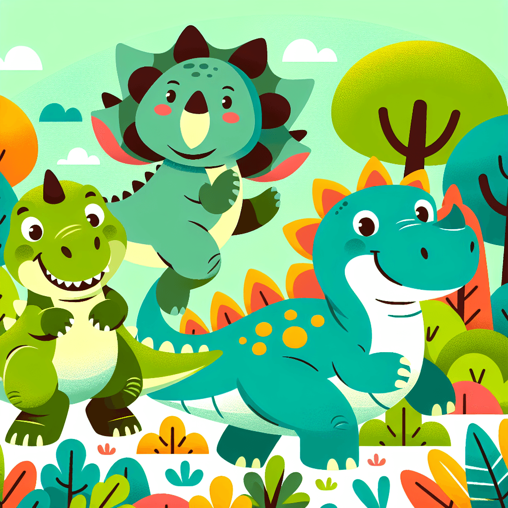 Funky Dinosaur Friends Painting By Numbers Kit