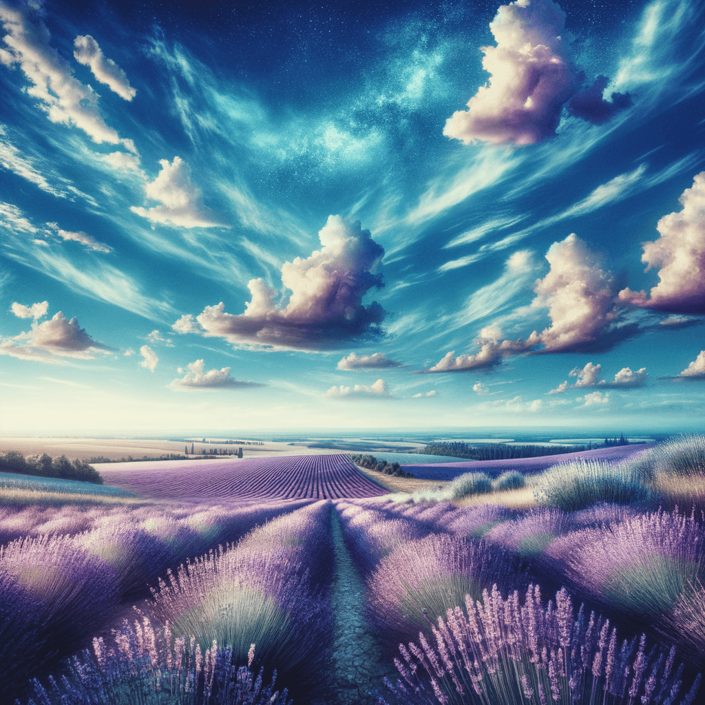 Idyllic Lavender Fields Number Painting