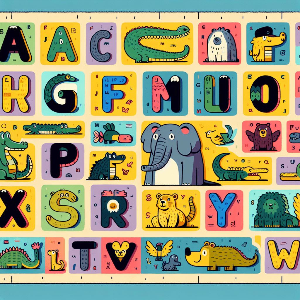 Adventurous Animal Alphabet Paint By Color