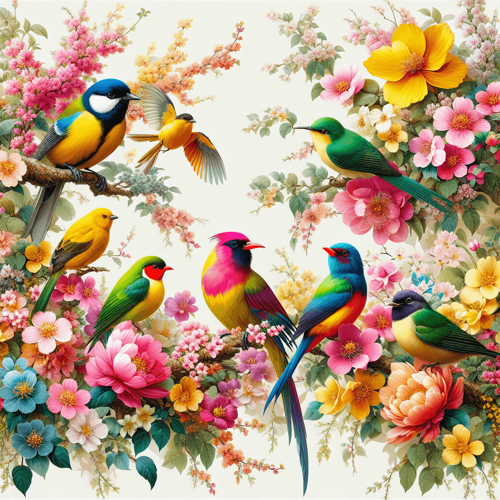 Lively Bird Sanctuary Paint By Color