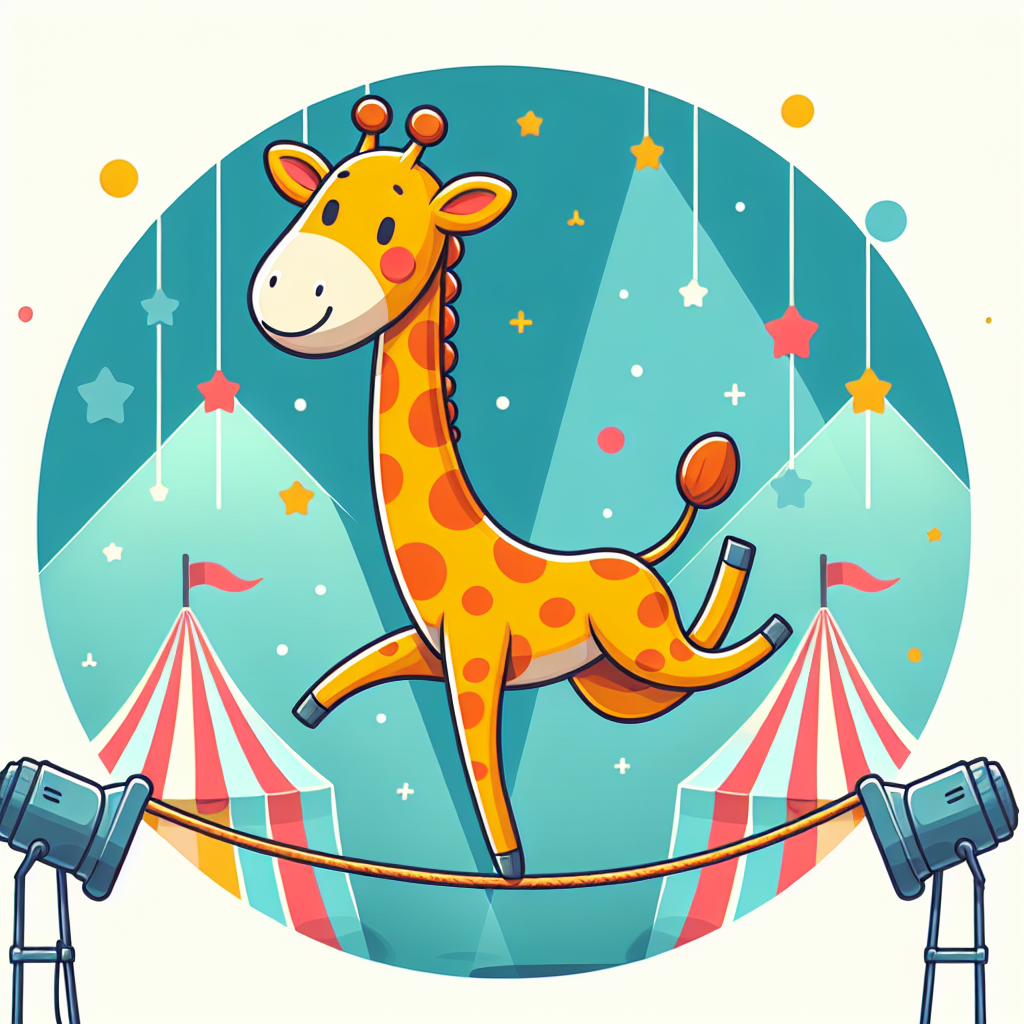 Circus Acrobat Giraffe Paint By Color