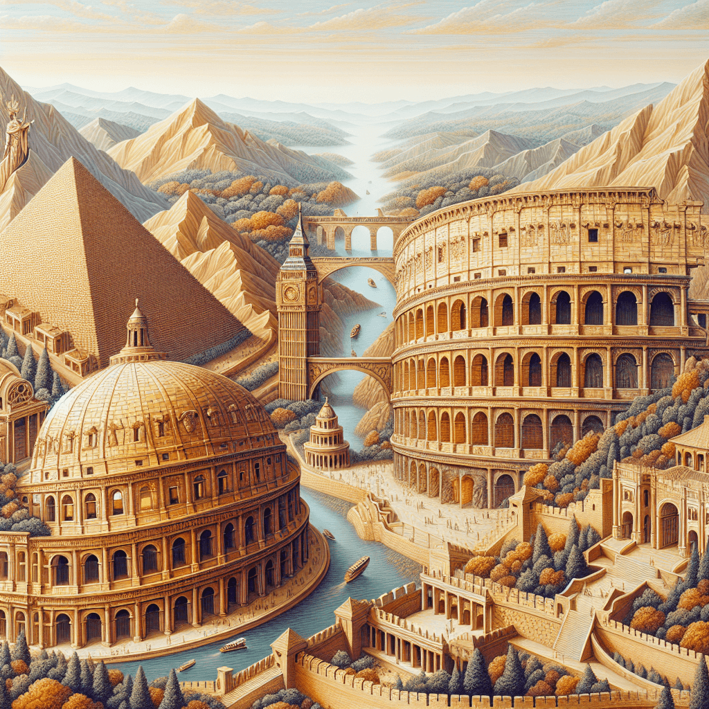 Historical Wonders Of The World Number Painting