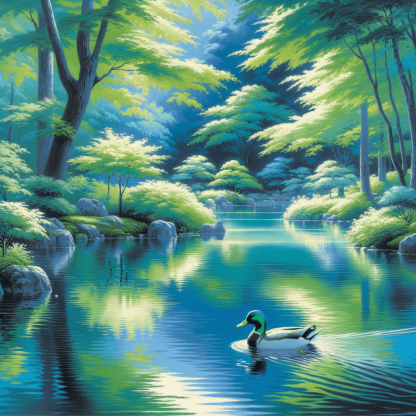 Duck's Pond Harmony Painting By Numbers Kit