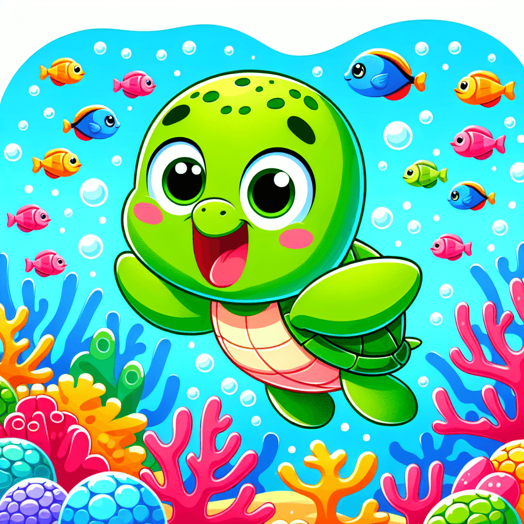Excited Baby Turtle Paint By Numbers Kits