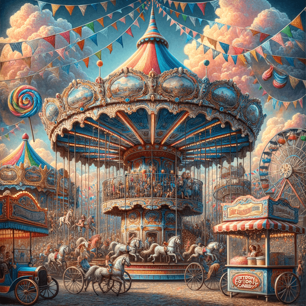 Vintage Carnival Joyride Painting By Numbers Kit