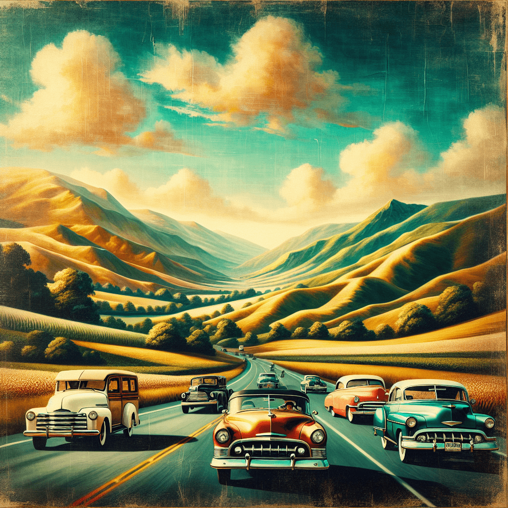 Dreamy Vintage Road Trip Paint By Color
