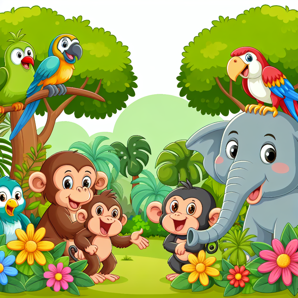 Vibrant Jungle Friends Paint By Color