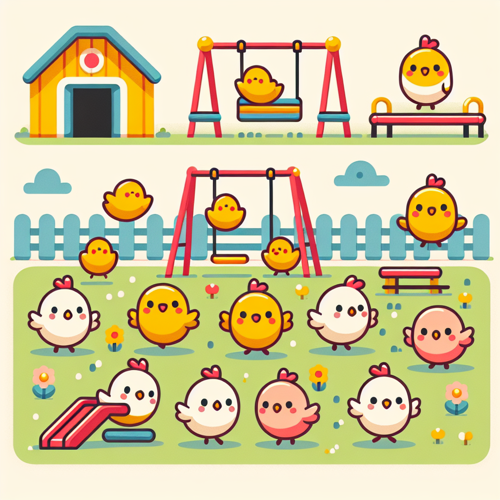 Cheerful Chick Playground Paint By Number