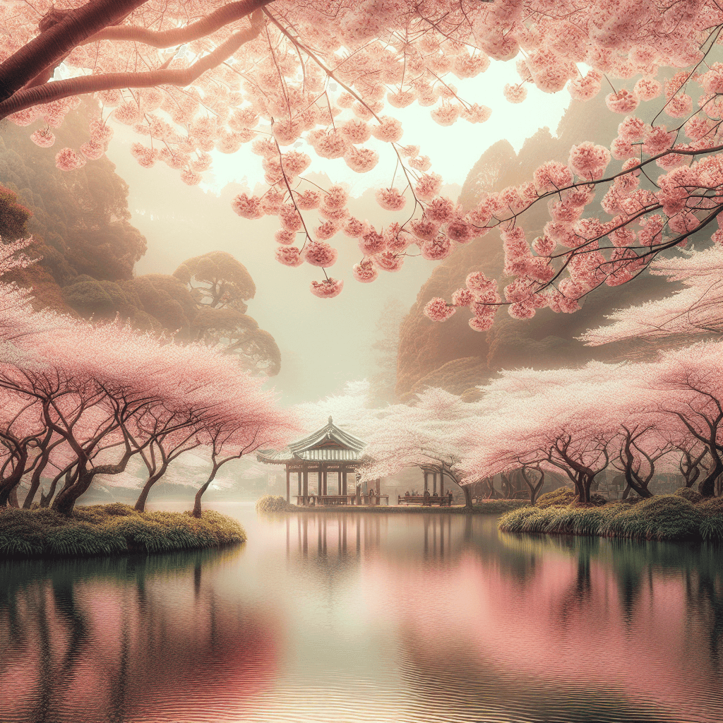 Serene Cherry Blossom Garden - DIY Painting By Numbers Kit – Artistry Rack