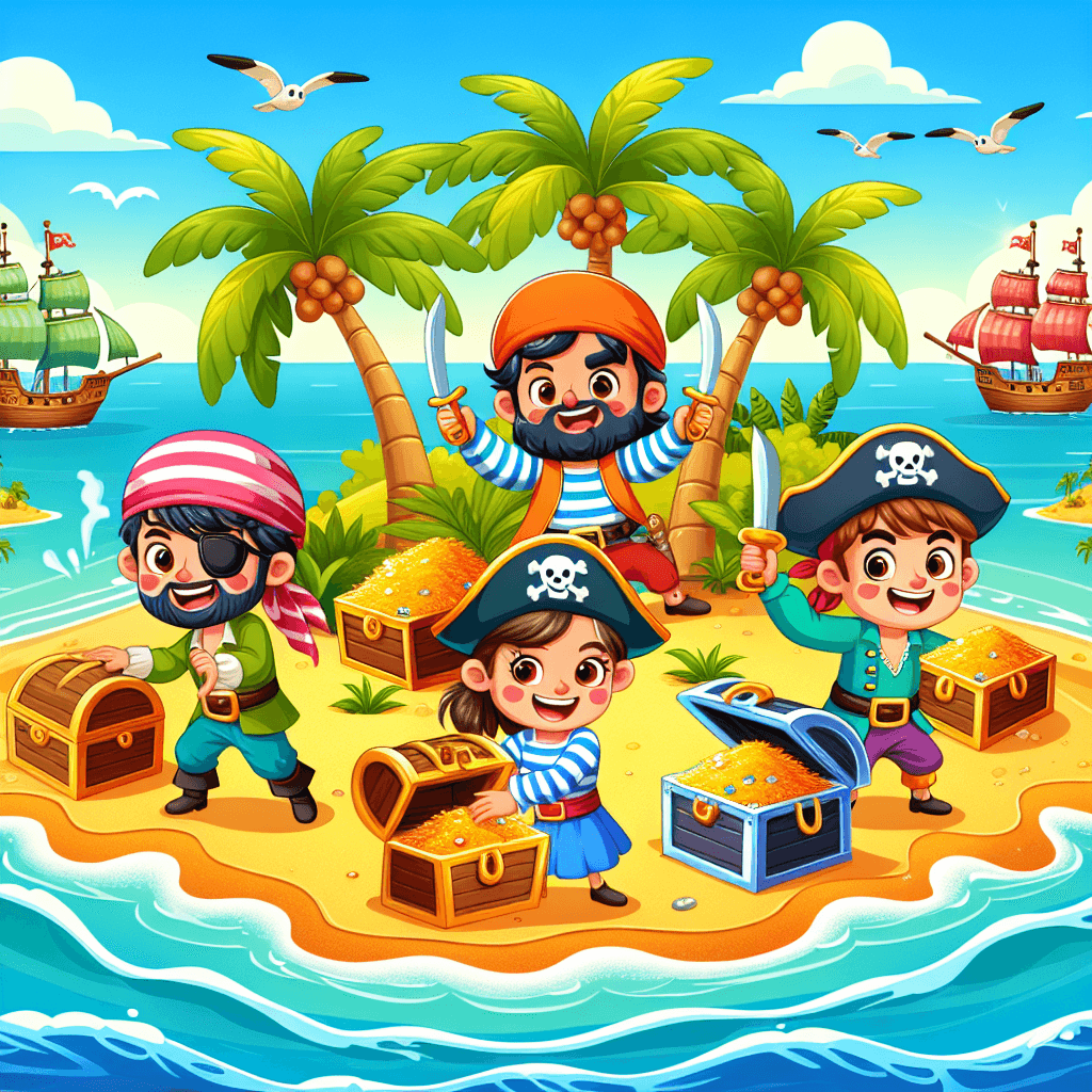 Adventure On A Treasure Island Number Painting