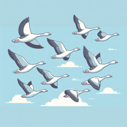 Gliding Geese Paint By Numbers Art
