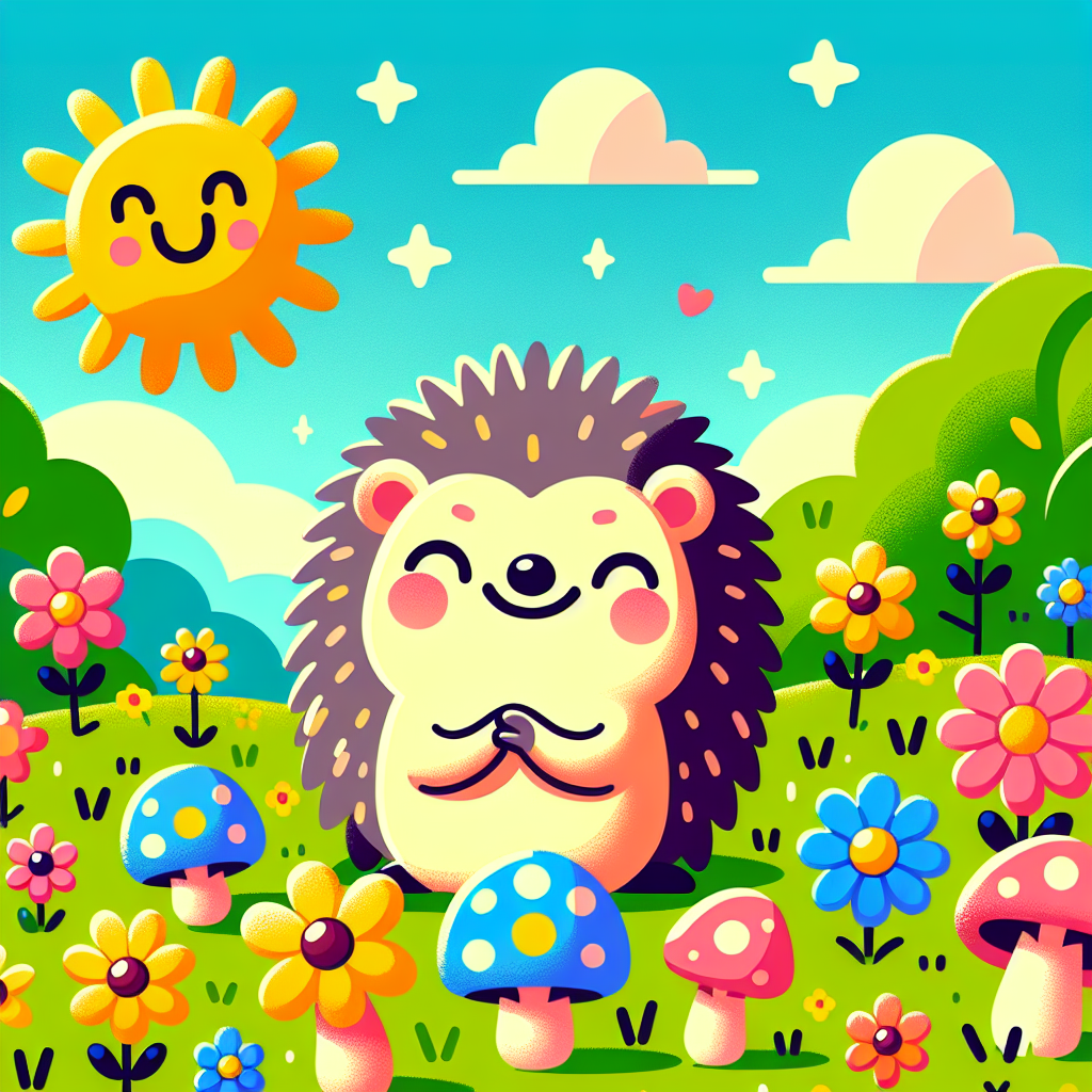 Jolly Hedgehog Number Painting