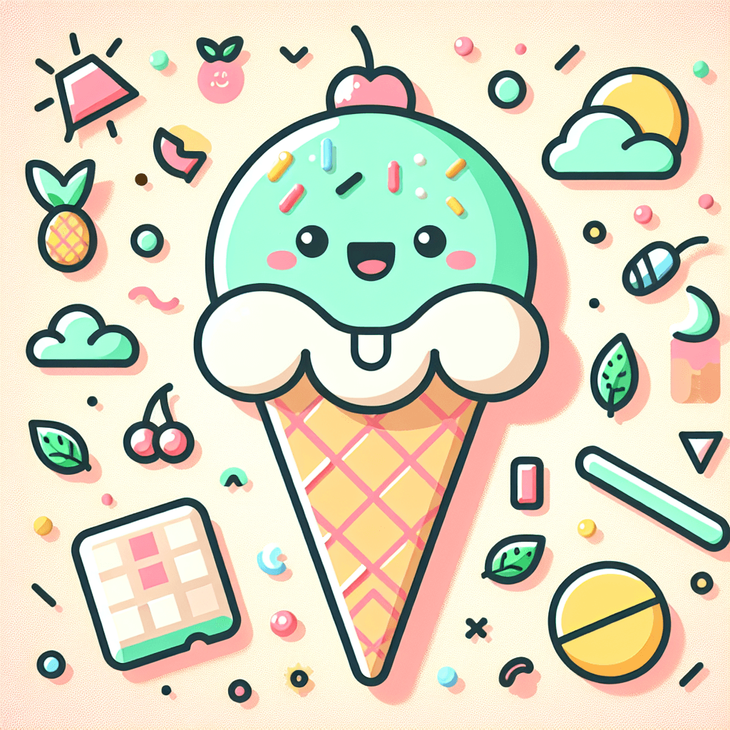 Excited Ice Cream Cone Paint By Numbers Kits