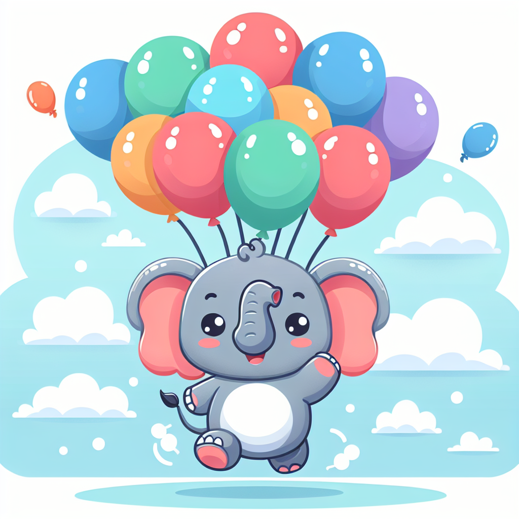 Flying Elephant Painting By Numbers Kit