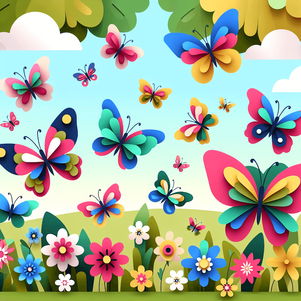 Sunny Butterfly Dance Numbered Painting Kits
