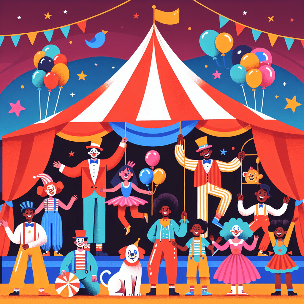 Vibrant Circus Adventure Number Painting