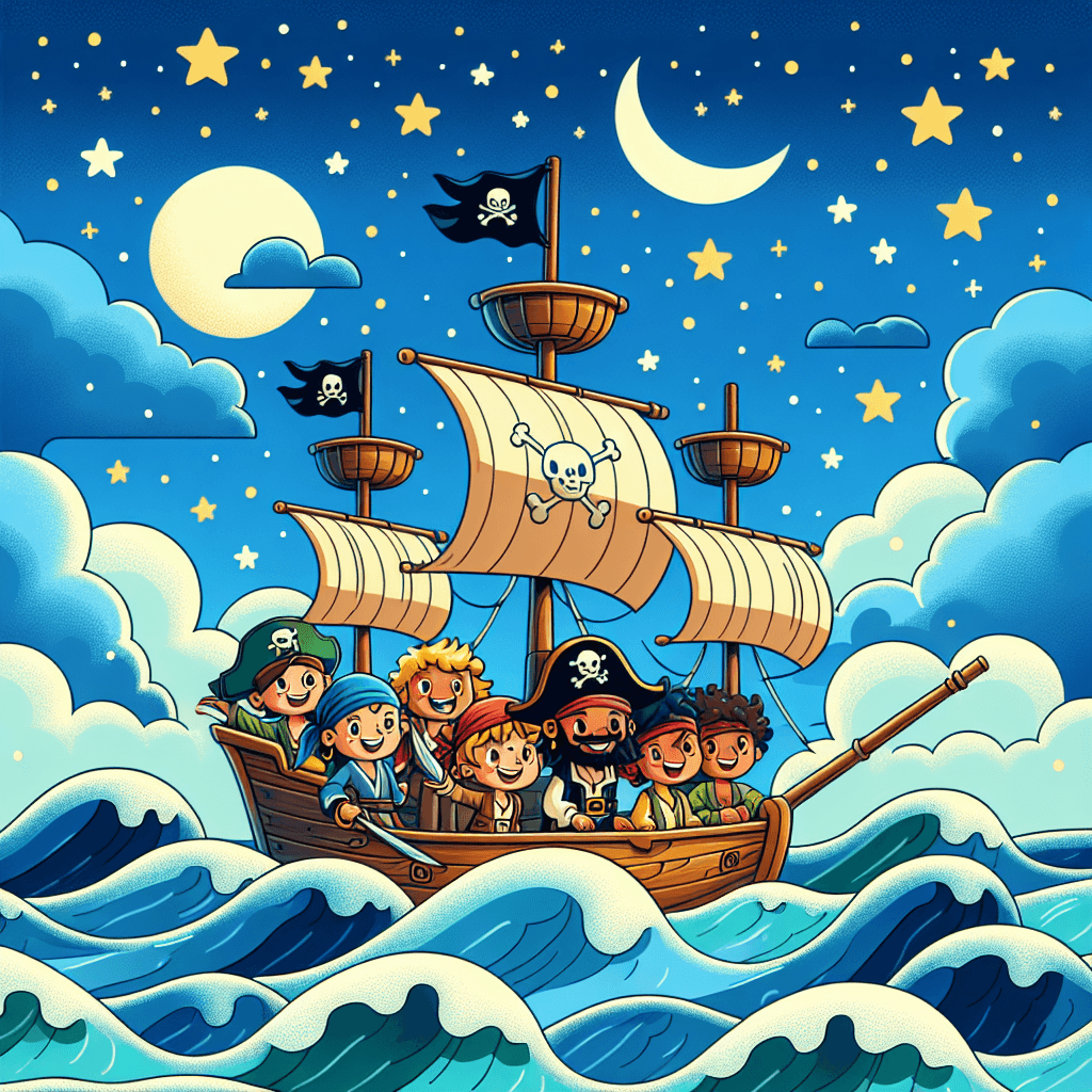 Starlit Pirate Adventure Numbered Painting Kits