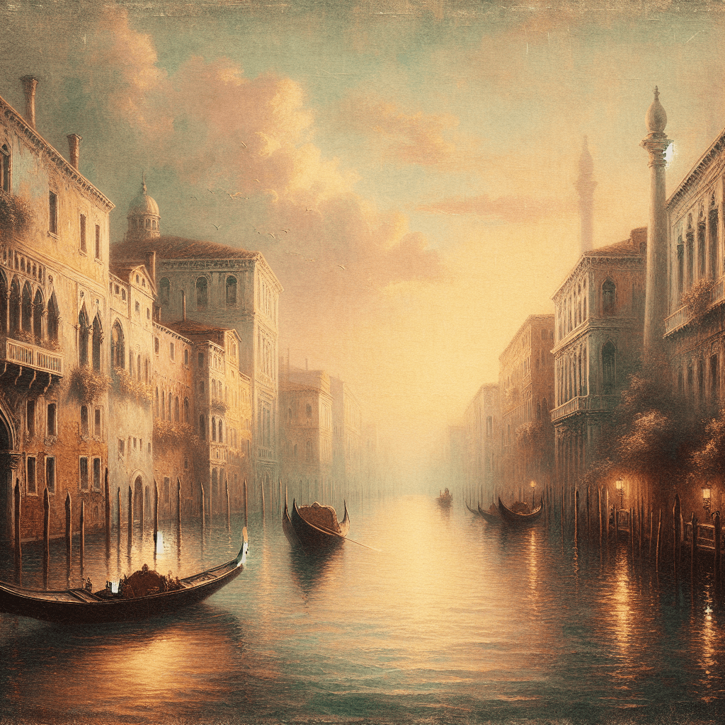 Classic Venetian Gondola Number Painting