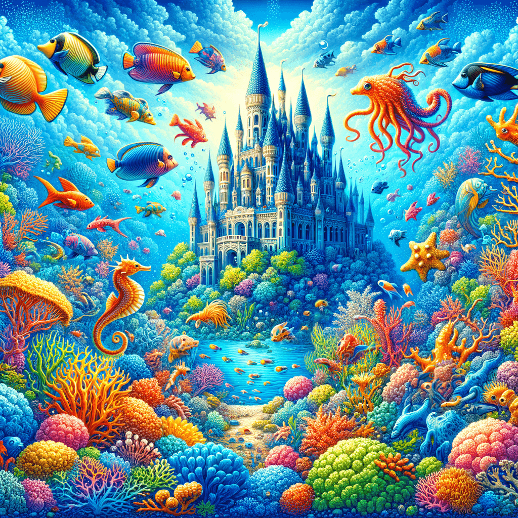 Underwater Castle Adventure Paint By Numbers Art