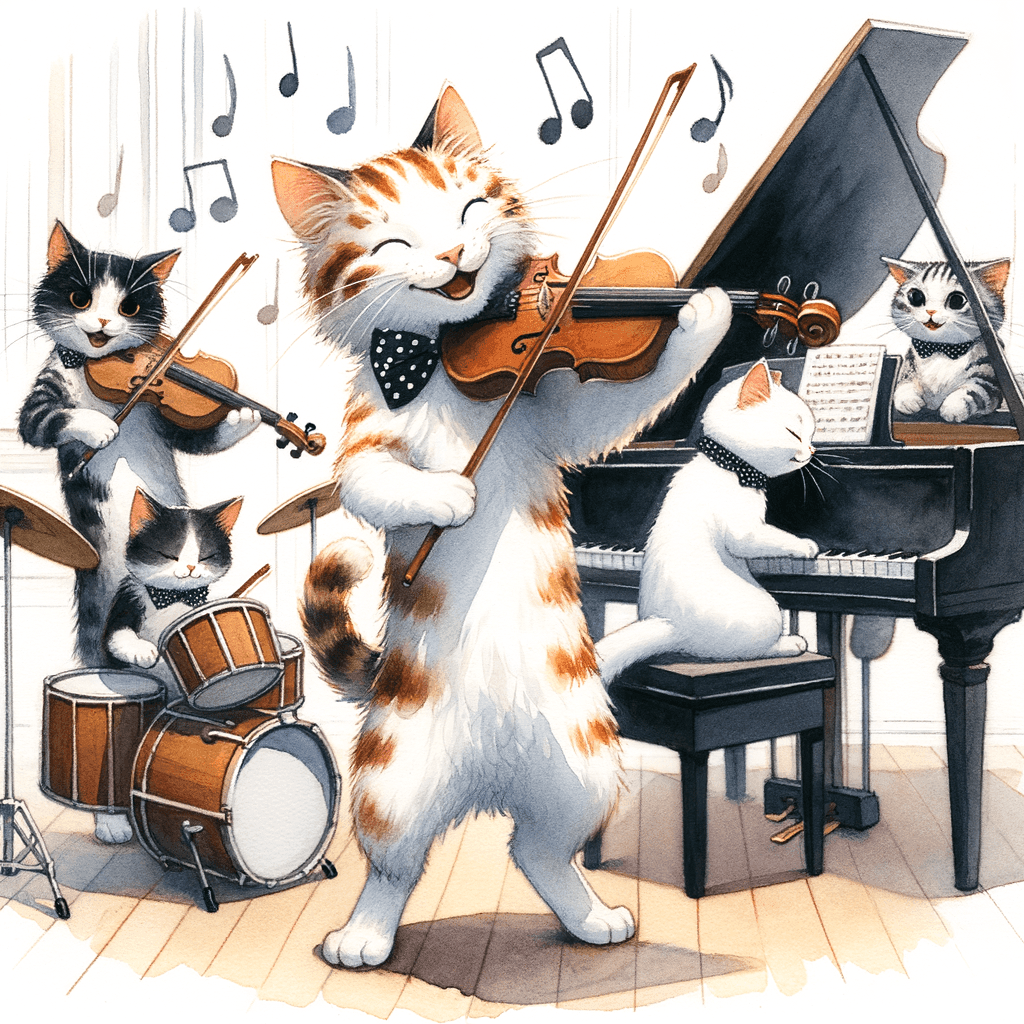 Musical Cats Numbered Painting Kits