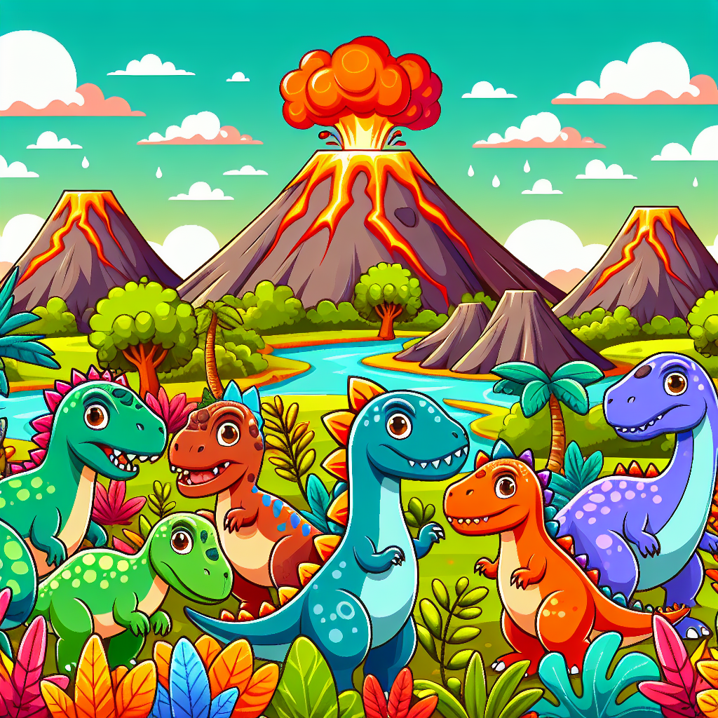 Dinosaurs Roaming Free Paint By Number