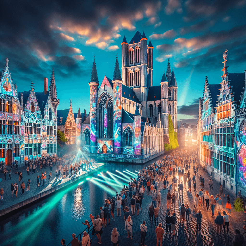 The Light Festival - Ghent, Belgium Painting By Numbers Kit