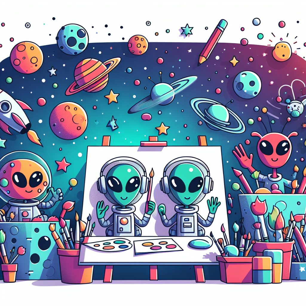 Artistic Aliens DIY Paint By Numbers