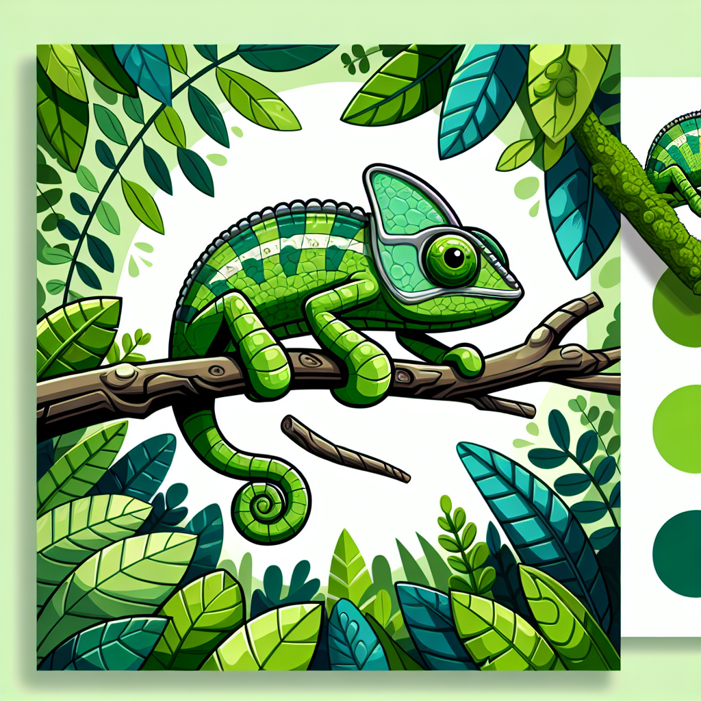 Cunning Chameleon Paint By Numbers Art