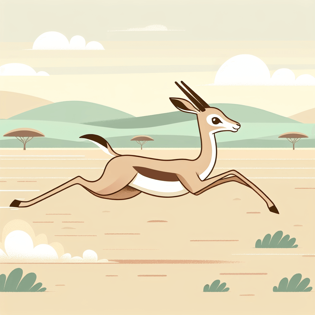 Graceful Gazelle Gallop Number Painting