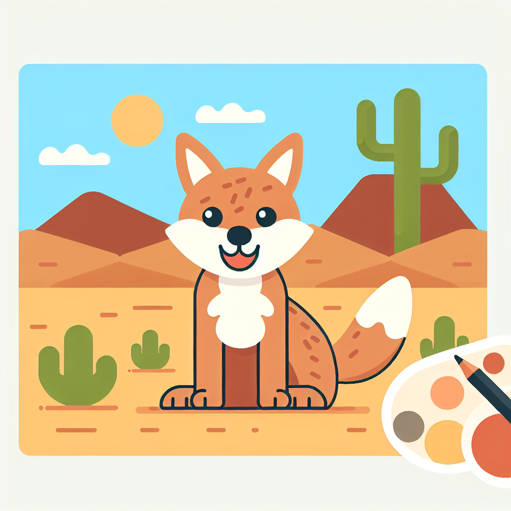 Curious Coyote's Quest Paint By Numbers
