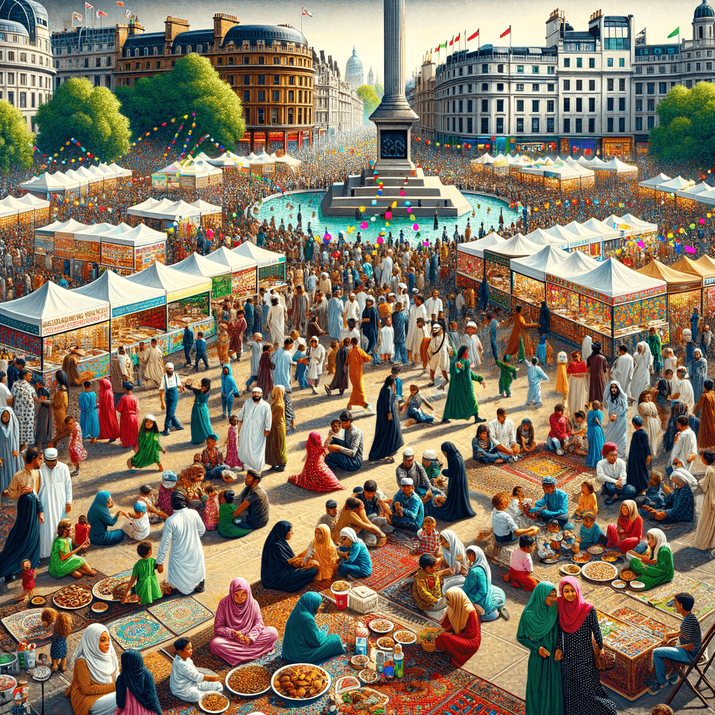 Eid Al-Fitr Celebration - London, UK Number Painting