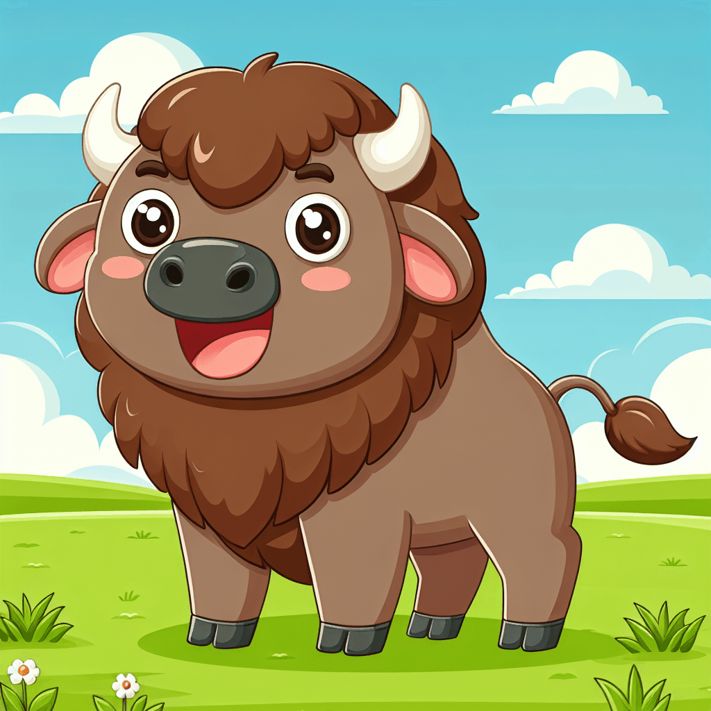 Bubbly Bison Paint By Number